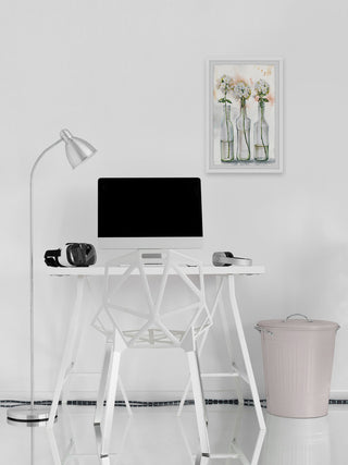 "Bottled Blooms" Framed Painting Print, 24"x36"