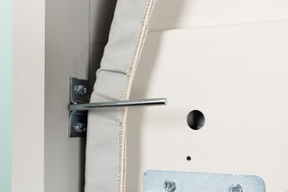 Deluxe Fixed Position Non-Electric Ironing Center, Raised White Door
