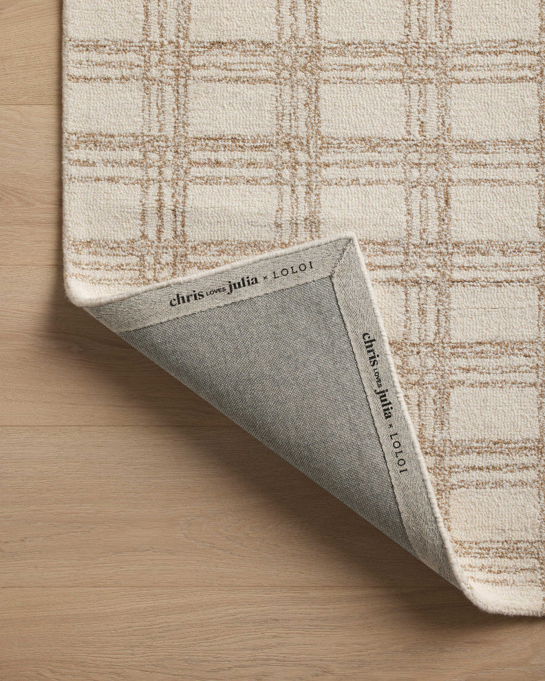 Chris Loves Julia x Loloi Polly Cream / Sand 2'-6" x 7'-6" Runner Rug