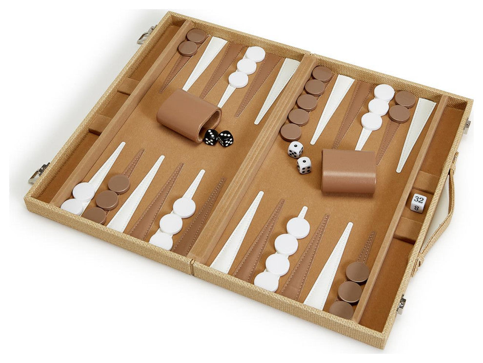 Two's Company Terra Cane Backgammon Set
