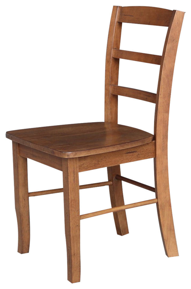 Set of Two Madrid Chairs, Distressed Oak