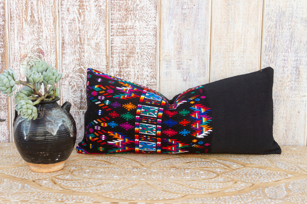 Vintage Mayan Brocade Eztli Pillow