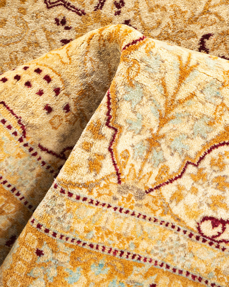 Mandya, One-of-a-Kind Hand-Knotted Area Rug Ivory, 2'7"x14'8"