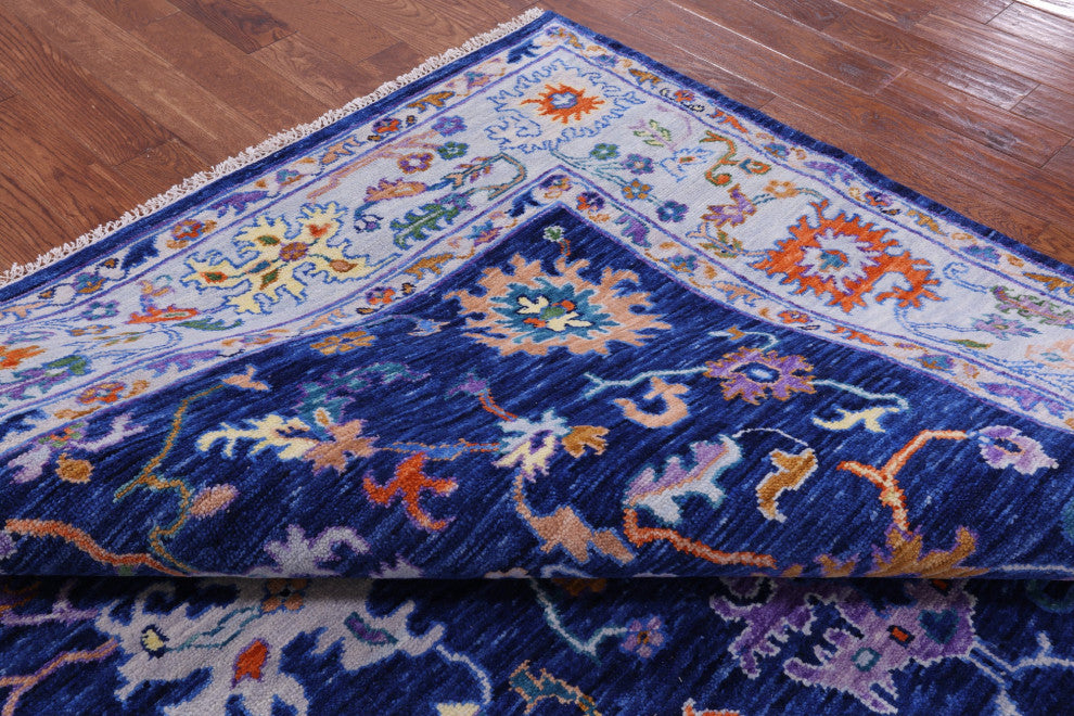 9' Square Turkish Oushak Hand Knotted Wool Rug - Q13584