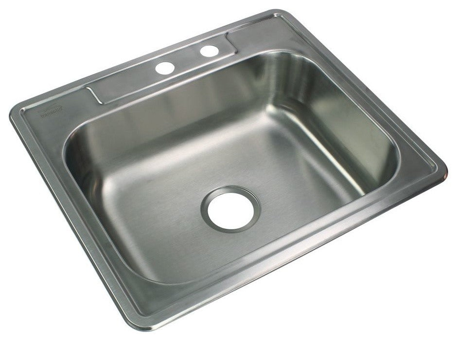 Transolid Select 25"x22 1/64"x6" Single Drop-in SS Kitchen Sink