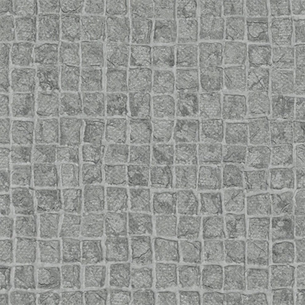 Alpha, Modern Trendy Stone Solid Embossed Wallpaper, Light Gray, Roll, 21"x33'