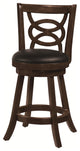 24" Swivel Bar Stools, Cappuccino, Set of 2