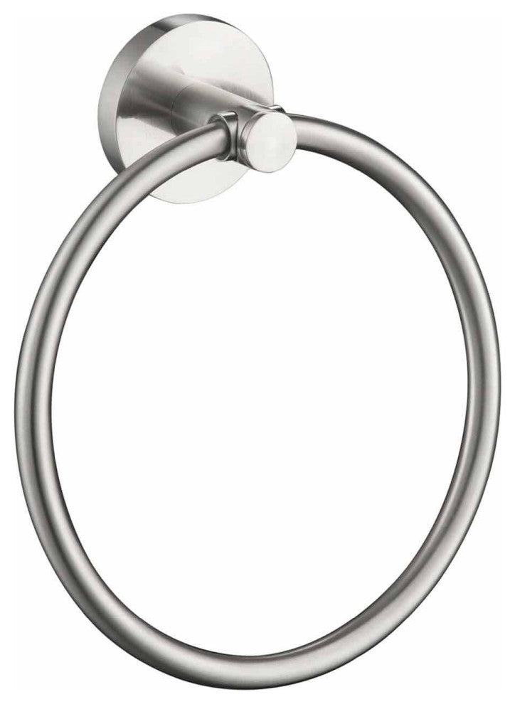 Circular Bathroom Towel Ring, Brushed Nickel
