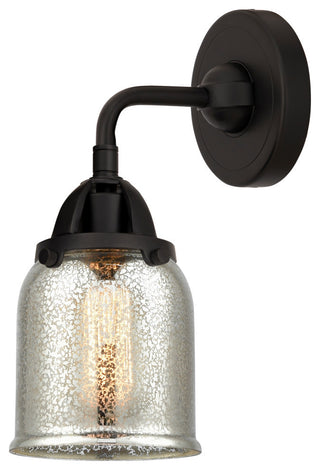 Small Bell Sconce, Matte Black, Silver Plated Mercury