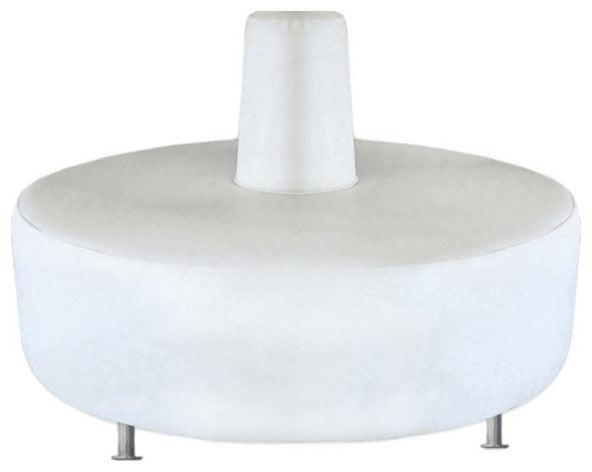 Round Cone Centerpiece, Black Leatherette