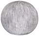 Sandstone Ribbed Finish Ball With Light For Outdoor Use 17"x14"