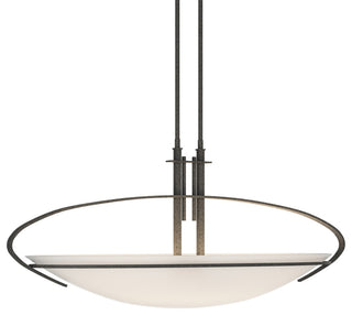 Mackintosh Pendant - Natural Iron Finish - Opal Glass