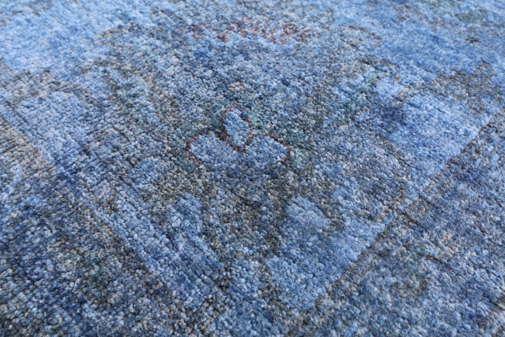 8' 11" X 11' 8" Handmade Overdyed Full Pile Wool Rug - Q12712