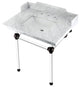 Kingston Brass LMS30MASQ5 30" Carrara Marble Console Sink, Acrylic Legs