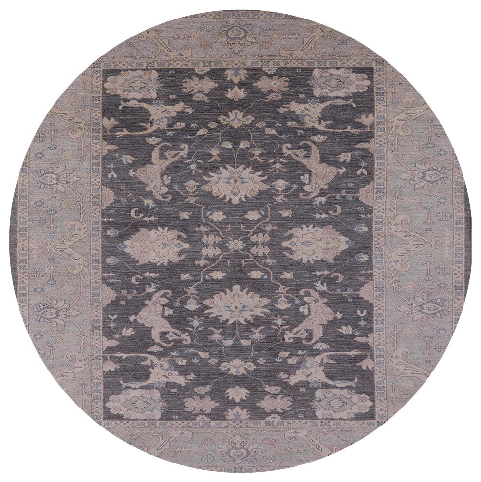 Ahgly Company Indoor Round Mid-Century Modern Area Rugs, 7' Round