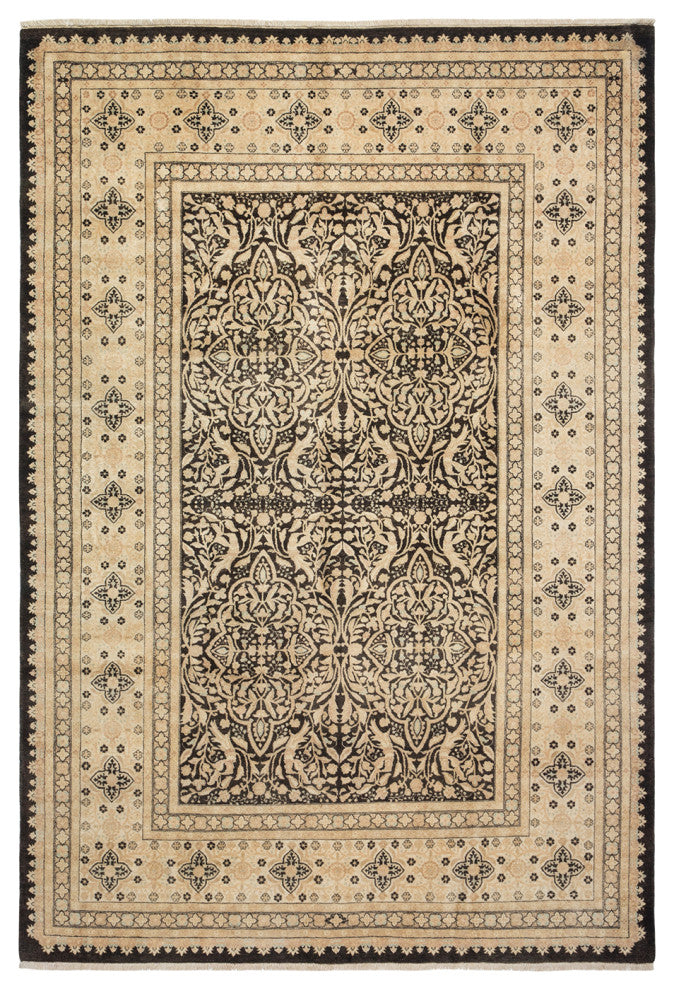 Mogul, One-of-a-Kind Hand-Knotted Area Rug Black, 6'1"x8'10"