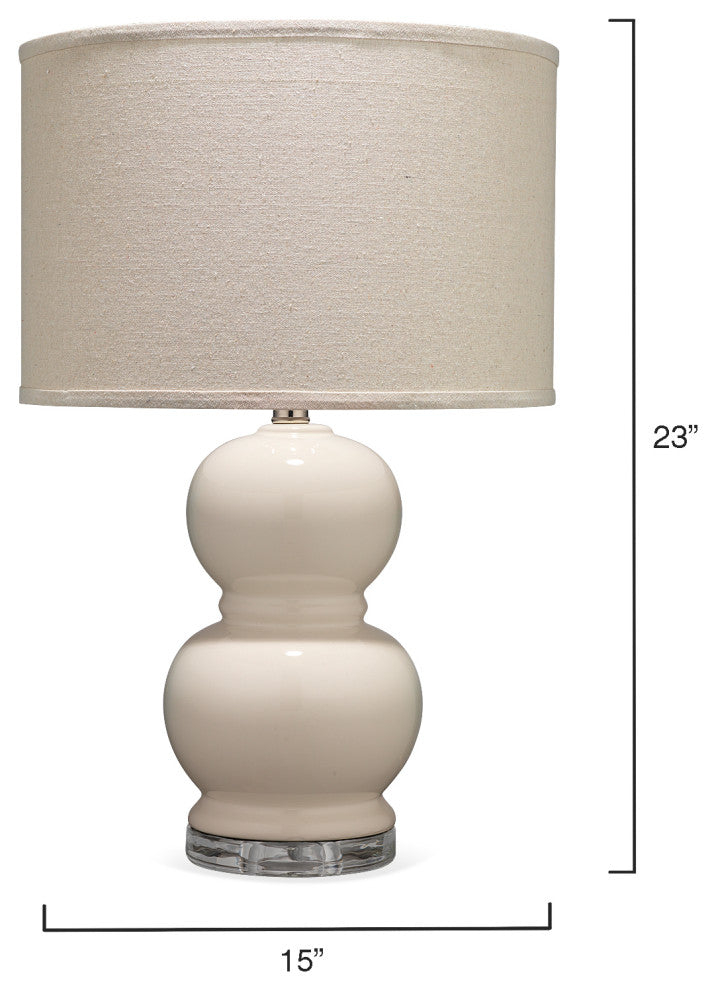 Cream Glass Bubble Table Lamp