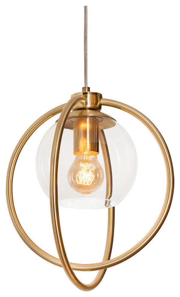 Jamie 12" Pendant, Satin Brass