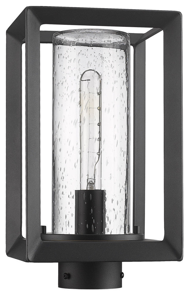 Golden Lighting 2073-OPST SD Smyth 13" Tall Post Light - Natural Black