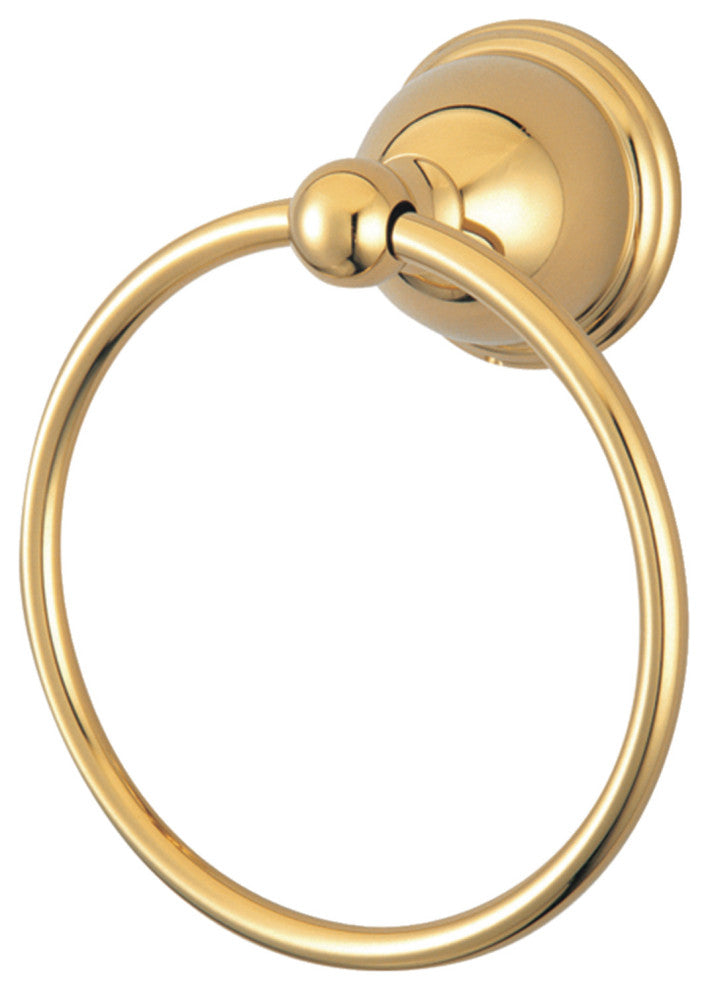 Kingston Brass 6" Towel Ring, Polished Brass