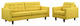 Modern Contemporary Armchair and Sofa, Sunny Fabric, 2-Piece Set