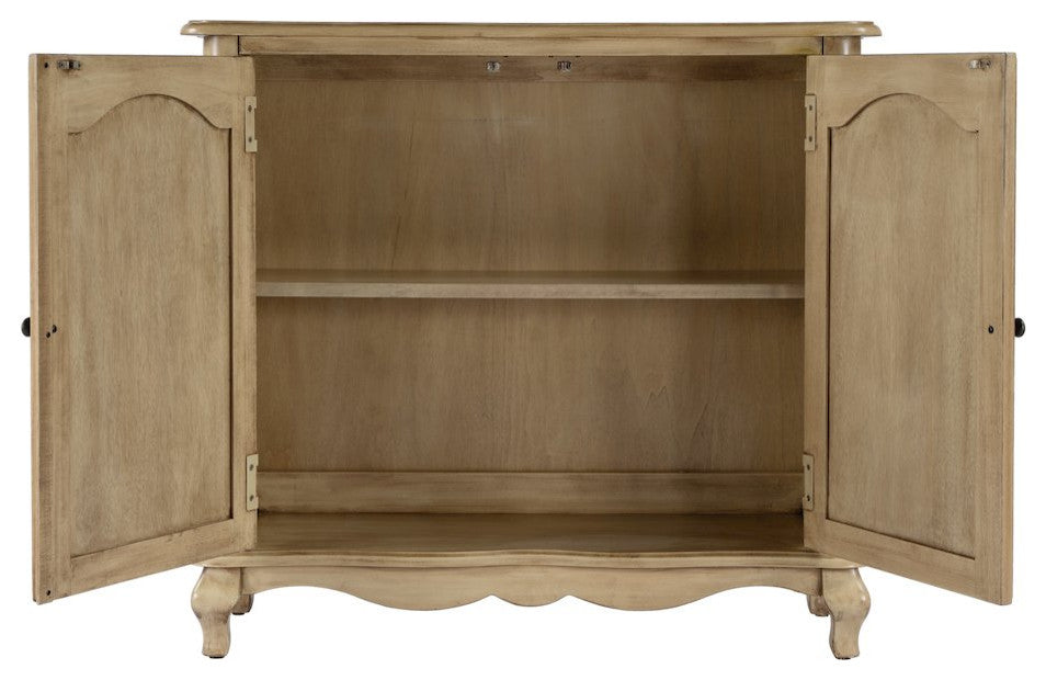 Leyden 36 in. W Wood European Accent Cabinet, Beige