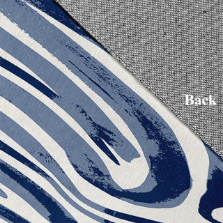 Dazzling Zebra Rug, Blue, 5'x7'