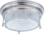 Maxim 25000 2 Light 13"W Flush Mount Ceiling Fixture - Satin Nickel / Clear