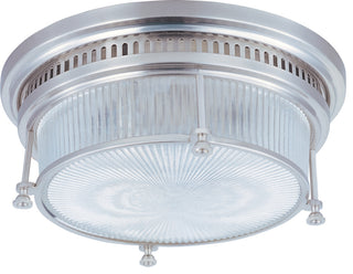 Maxim 25000 2 Light 13"W Flush Mount Ceiling Fixture - Satin Nickel / Clear