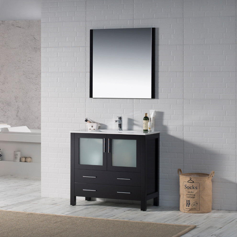 Sydney 36" Vanity Set With Mirror, Espresso No Mirror