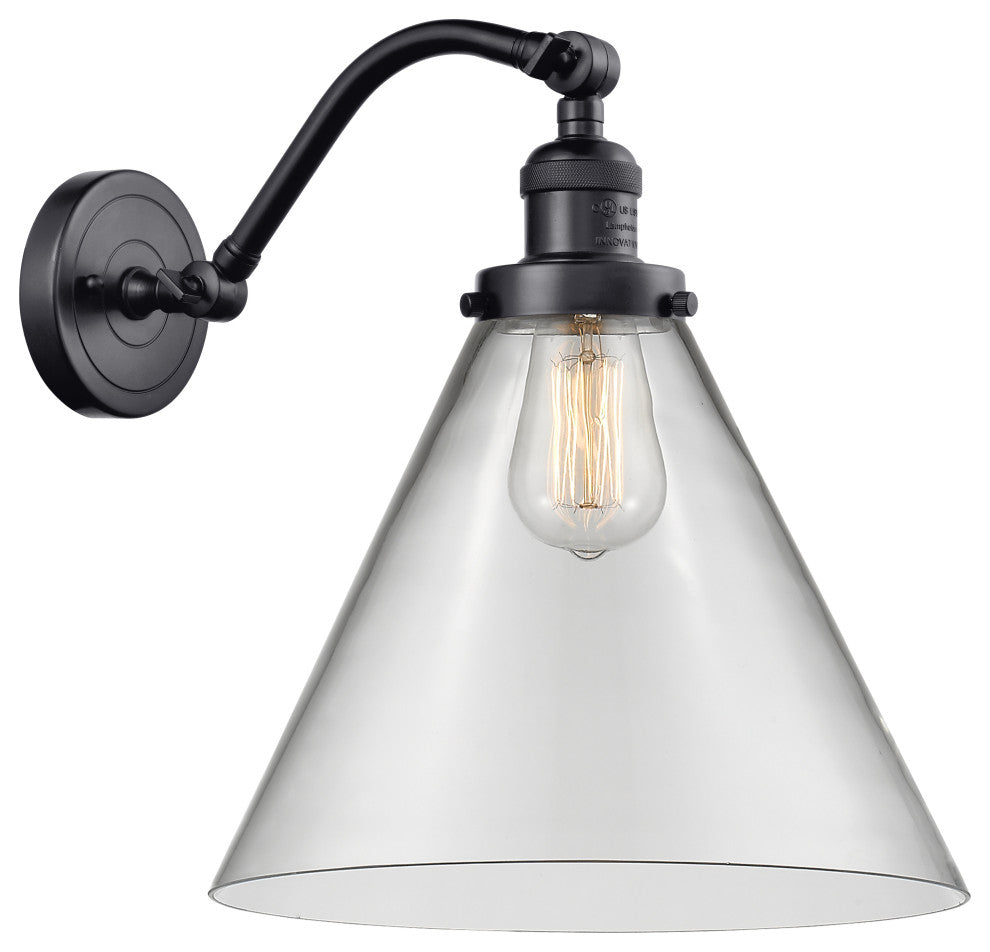 Innovations Lighting 515-1W-BK-G42-L X-Large Cone 1 Light Sconce