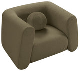 Abbington Boucle Fabric Upholstered Chair, Olive