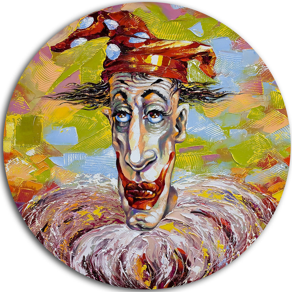 Wood River On A Decline, Landscape Disc Metal Wall Art, 23"