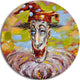 Wood River On A Decline, Landscape Disc Metal Wall Art, 23"