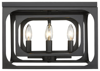 Zlite 3038F-MB 4-Light Flush Mount, Matte Black