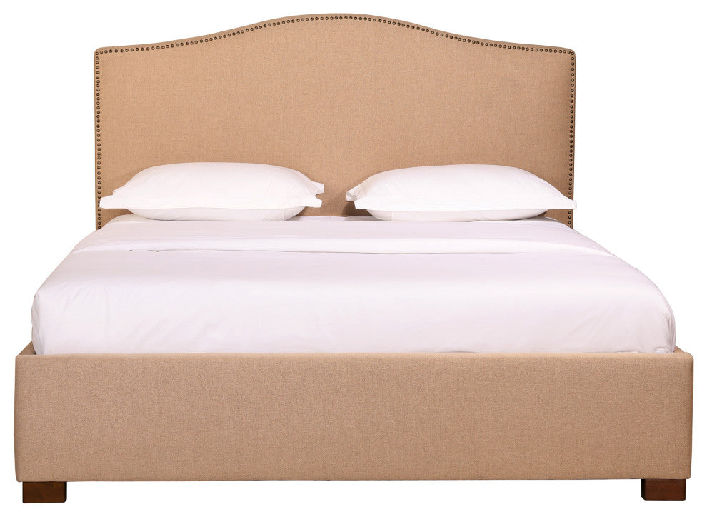 First of A Kind Zale King Bed Oatmeal