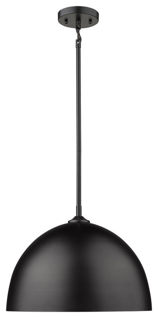 Zoey Large Pendant, Matte Black With Matte Black Shade