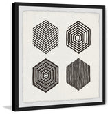 "Hexagons" Framed Painting Print, 12"x12"