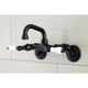 Kingston Brass KS512MB Two-Handle Wall Mount Bar Faucet, Matte Black