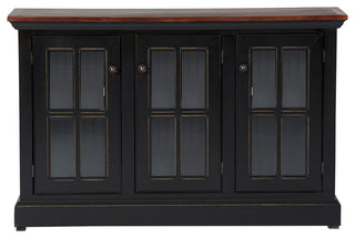 52" West Winds Credenza, Antique Black, Caribbean Rum