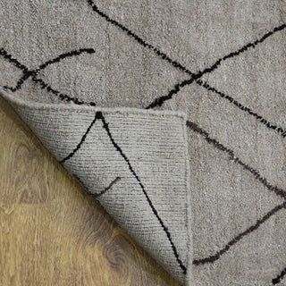HAND KNOTTED LOOM SILK AREA RUGS-5'x8',Rectangle,Beige Brown,Contemporary