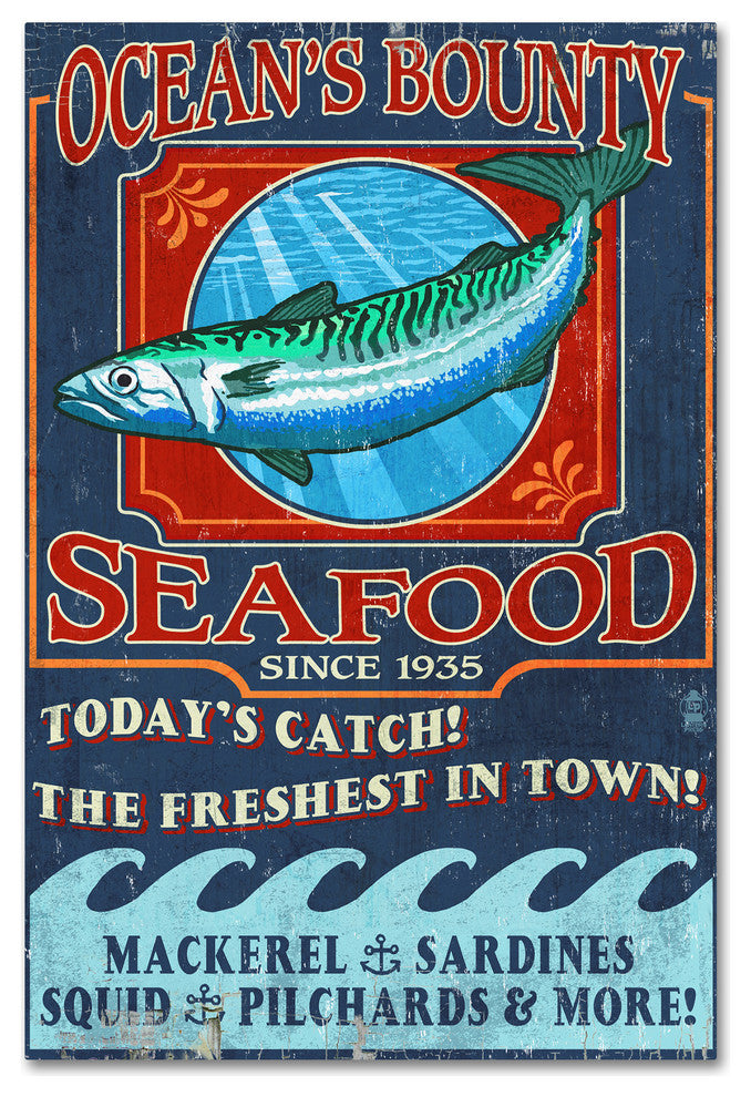 Lantern Press 'Fish' Canvas Art, 30"x47"