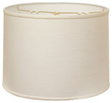 18" white Throwback Drum Linen Lampshade