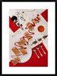 "Suprematic Meal: Viennese Waffles" Framed Digital Print by Dina Belenko, 24x32"