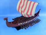 Wooden Viking Drakkar Model Boat, 24"