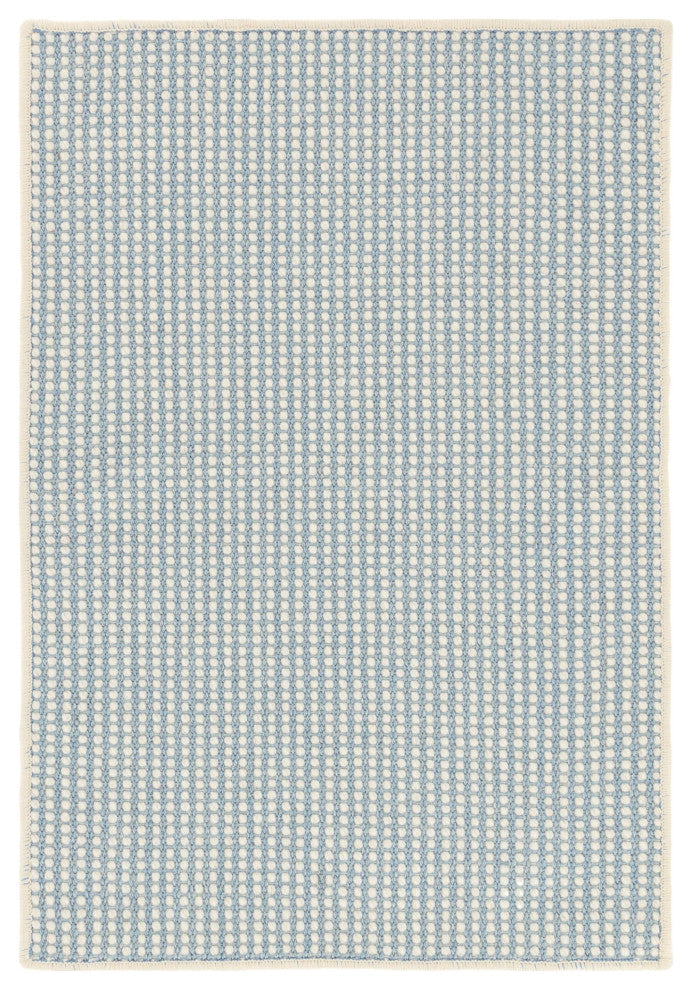 Dash & Albert Pixel Sky Woven Sisal/Wool Rug, Blue, 8' x 10'