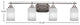 Odyssey 4 Light Bath Bar In Brushed Nickel Finish With 4" White Marble Glass
