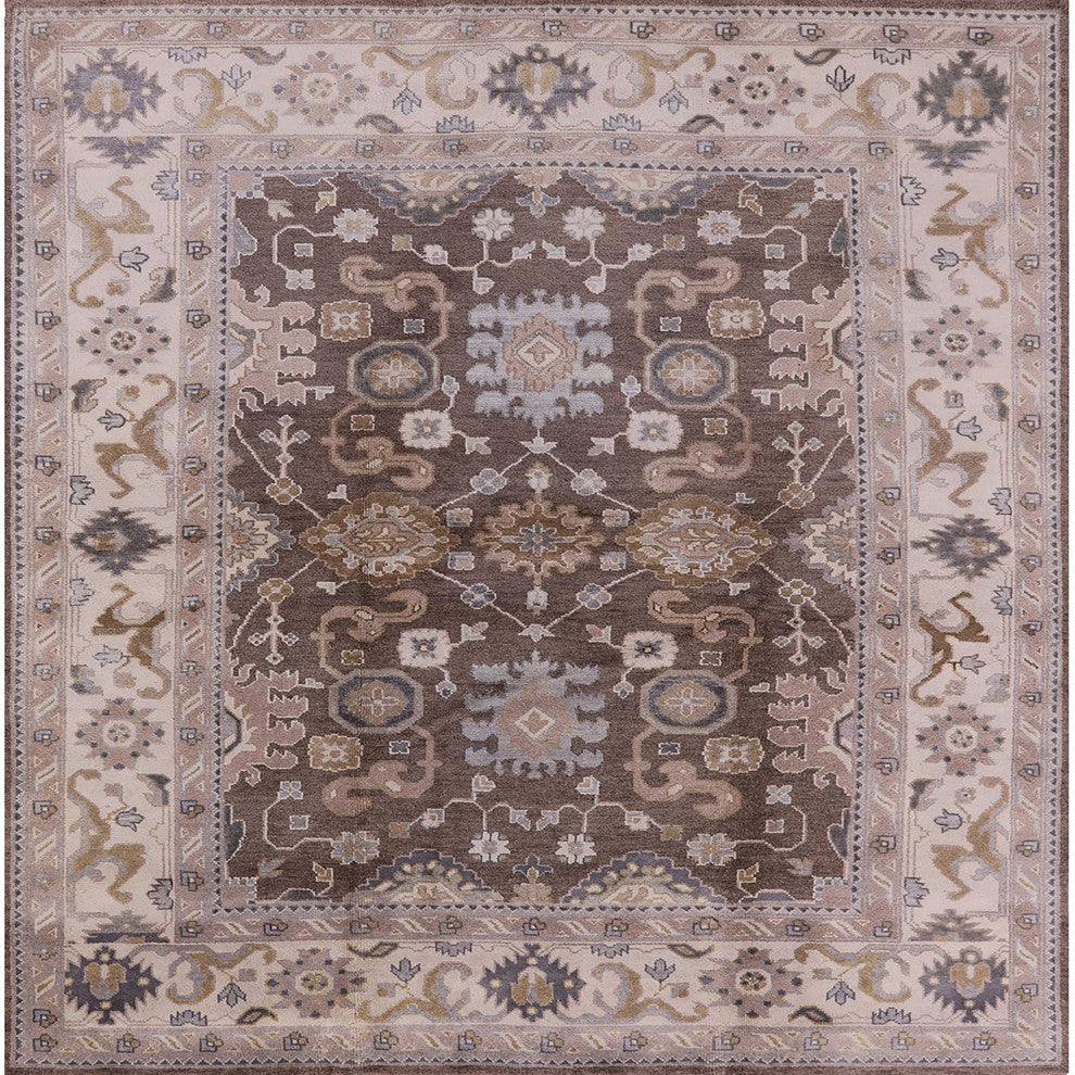 Ahgly Company Indoor Square Mid-Century Modern Area Rugs, 5' Square