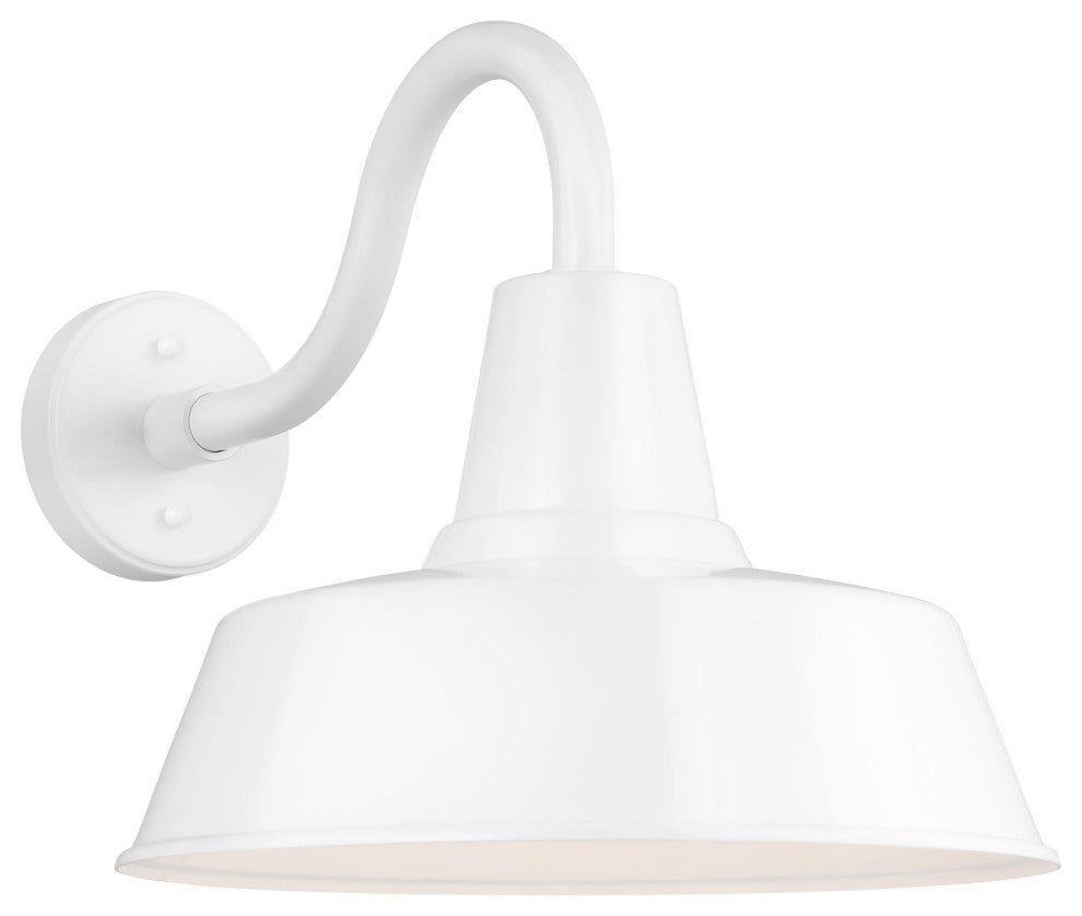 Barn Light Large One Light Outdoor Wall Lantern, White