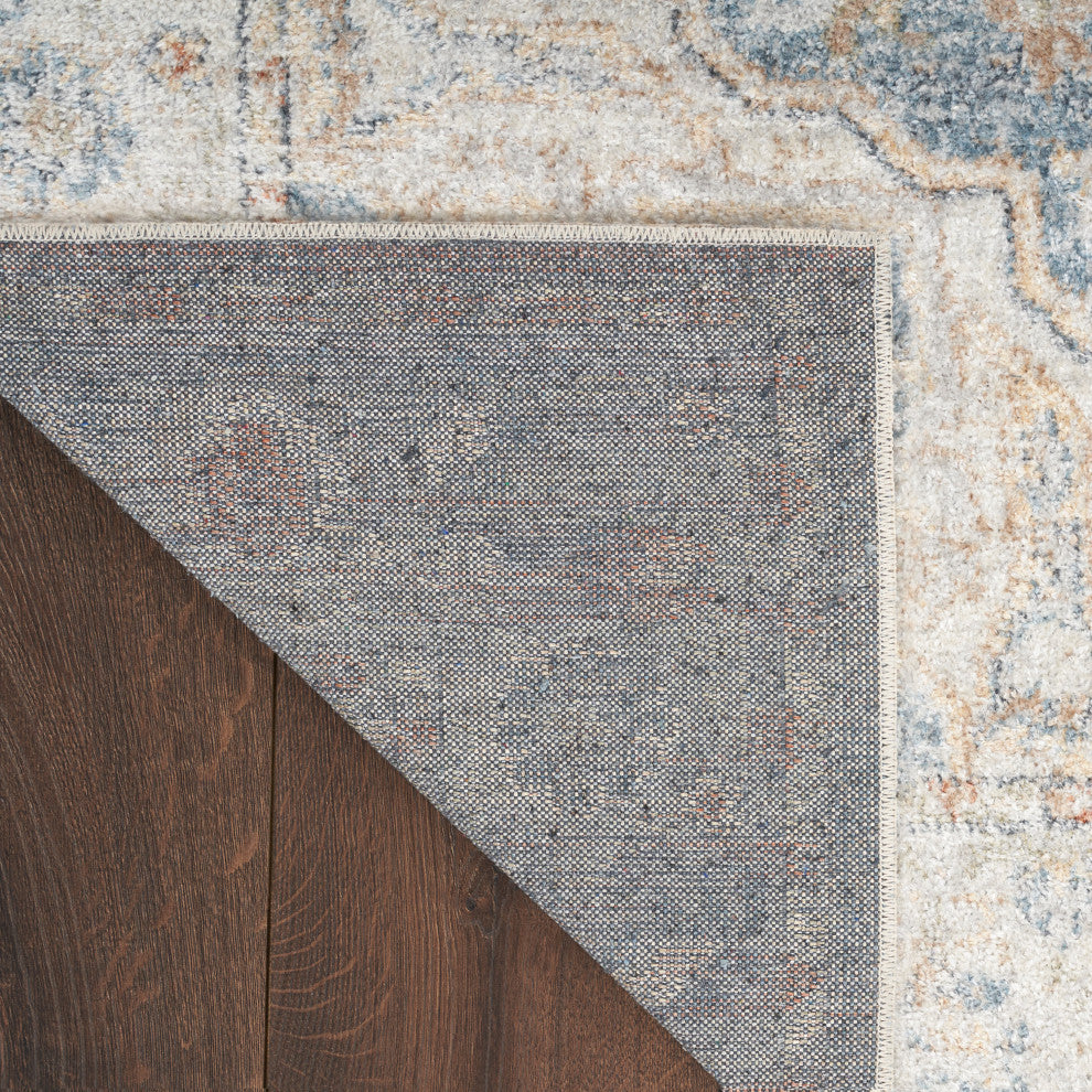 Nourison Astra Machine Washable 8' x 10' Denim Multicolor   Area Rug